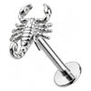 Titanium Labret Scorpion Internally Threaded