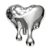 Titanium Top Liquid Dripping Heart Internally Threaded