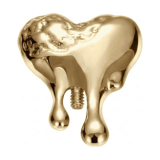 Titanium Top Liquid Dripping Heart Internally Threaded