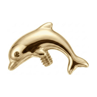 Titanium Top Jumping Ocean Dolphin Internally Threaded