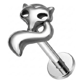 Titanium Labret Cat Internally Threaded