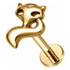 Titanium Labret Cat Internally Threaded