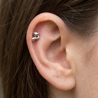 Titanium Labret Cat Internally Threaded