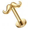 Titanium Labret Mustache Internally Threaded