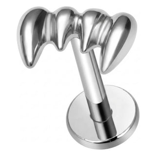 Titanium Labret Vampire Fangs Internally Threaded