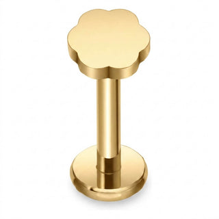 Titanium Labret Flower Internally Threaded