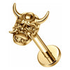 Titanium Labret Demon Skull Internally Threaded