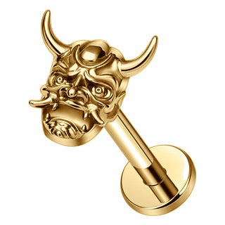 Titanium Labret Demon Skull Internally Threaded