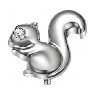 Titanium Top Squirrel with Stone Eye Internally Threaded