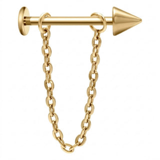 Titanium Labret Spike with Chain