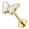 Titanium Labret Butterfly Internally Threaded