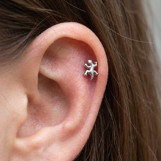 Titanium Labret Lizard Internally Threaded