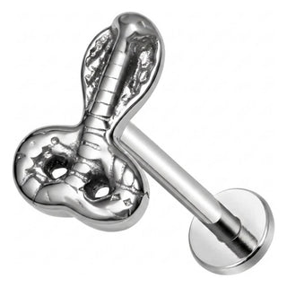 Titanium Labret Cobra Internally Threaded
