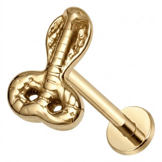 Titanium Labret Cobra Internally Threaded