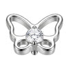 Titanium Top Butterfly With Center Stone Internally Threaded