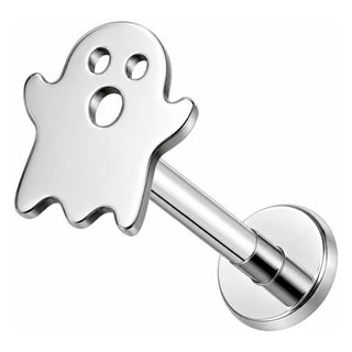 Titanium Labret Ghost Internally Threaded