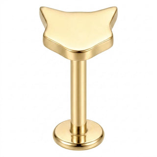 Titanium Labret Cat Internally Threaded