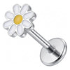 Titanium Labret Daisy Flower Internally Threaded