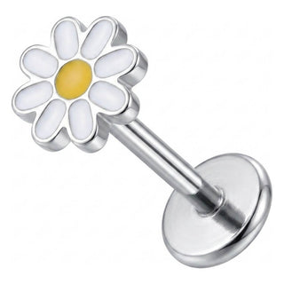 Titanium Labret Daisy Flower Internally Threaded