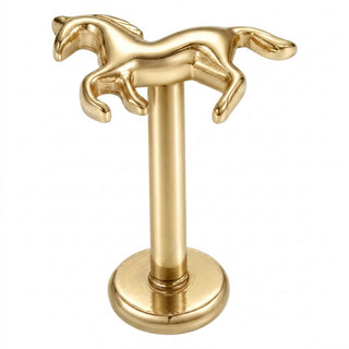 Titanium Labret Horse Internally Threaded