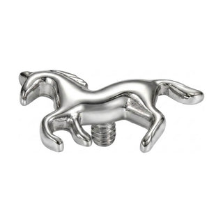 Titanium Top Galloping Horse Silhouette Internally Threaded